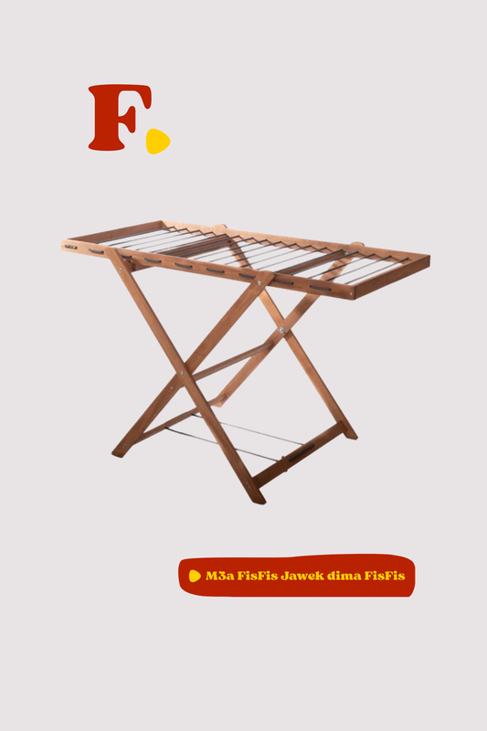 Sèche linge pliable en bois - 78 × 120 cm