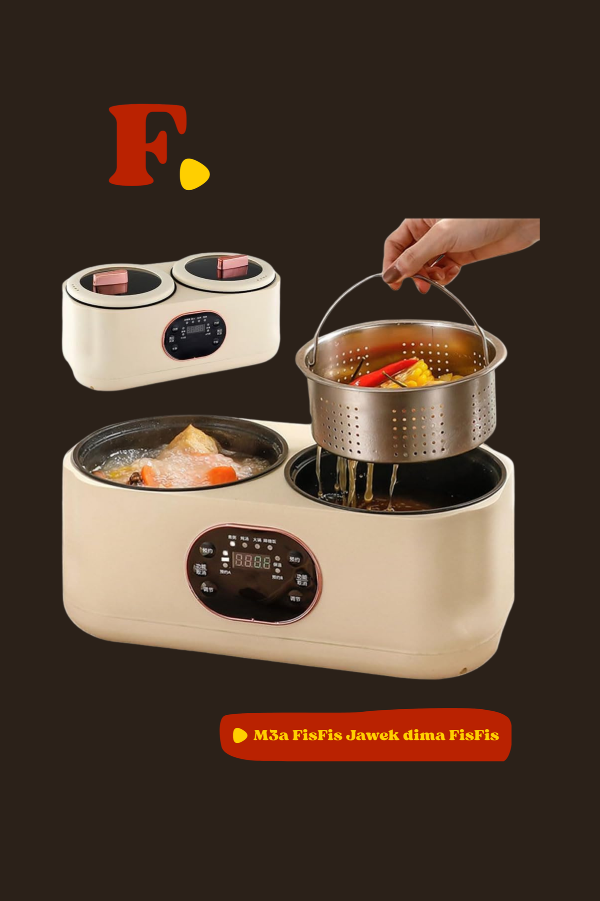 🍳 Cuiseur Double Multifonction Intelligent YL1178 – 2 Compartiments